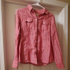 Banana Republic Womens Pink Button Down XS